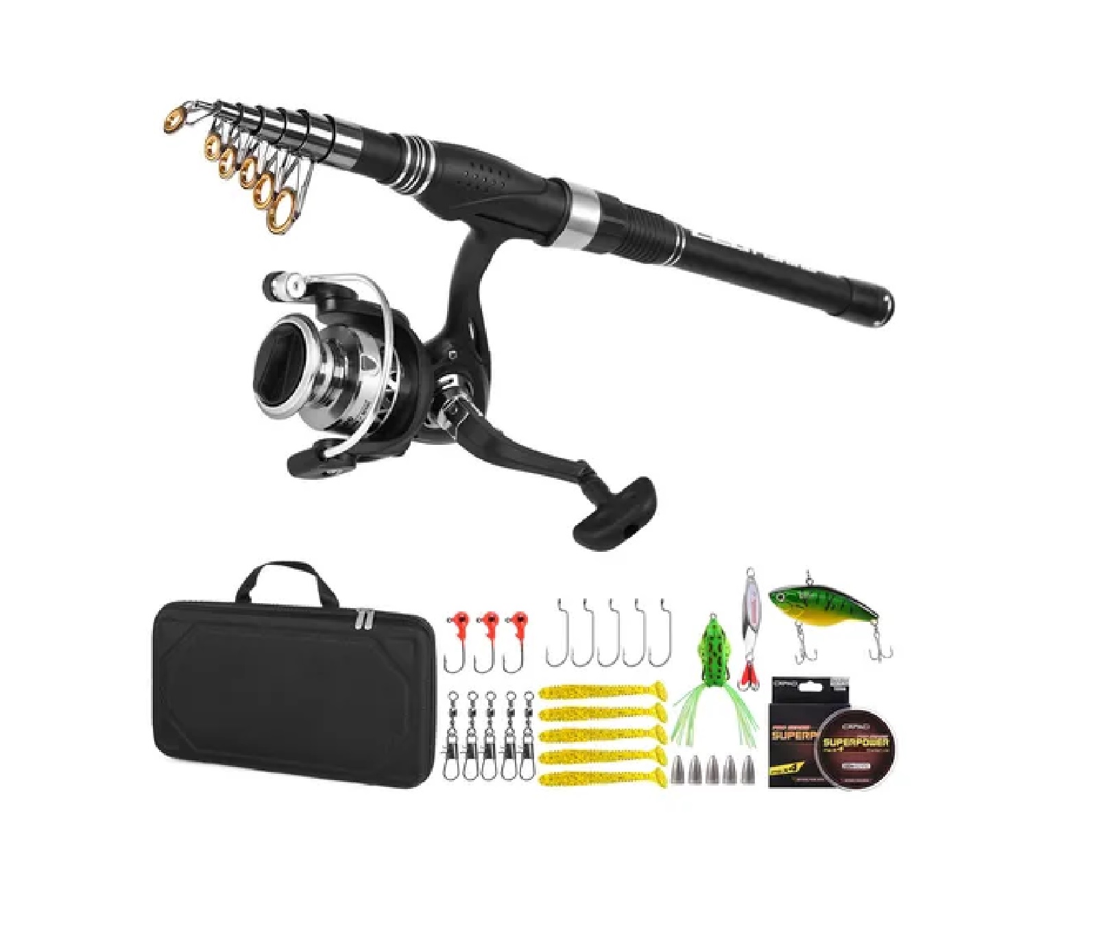 Kit de pesca combo Caña De Pescar Y Carrete