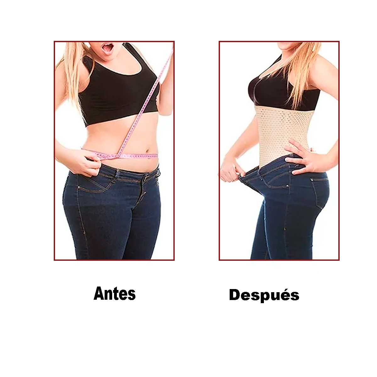 Faja Cinturilla Colombiana Corset Reductor Lenceria Femenina Color Beige