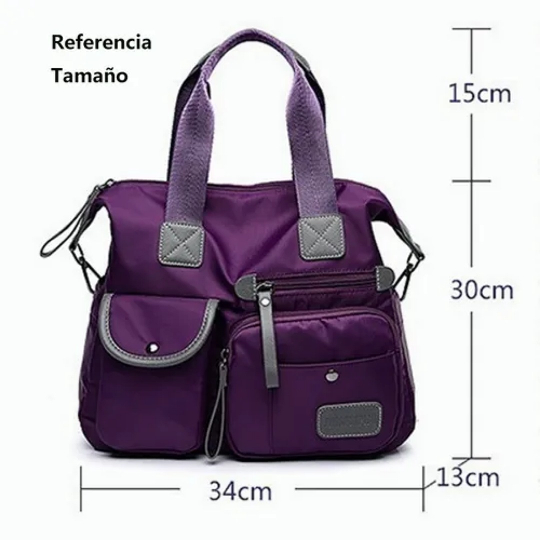 Bolso Bandolera Impermeable Con Bolsillos Para Mujer