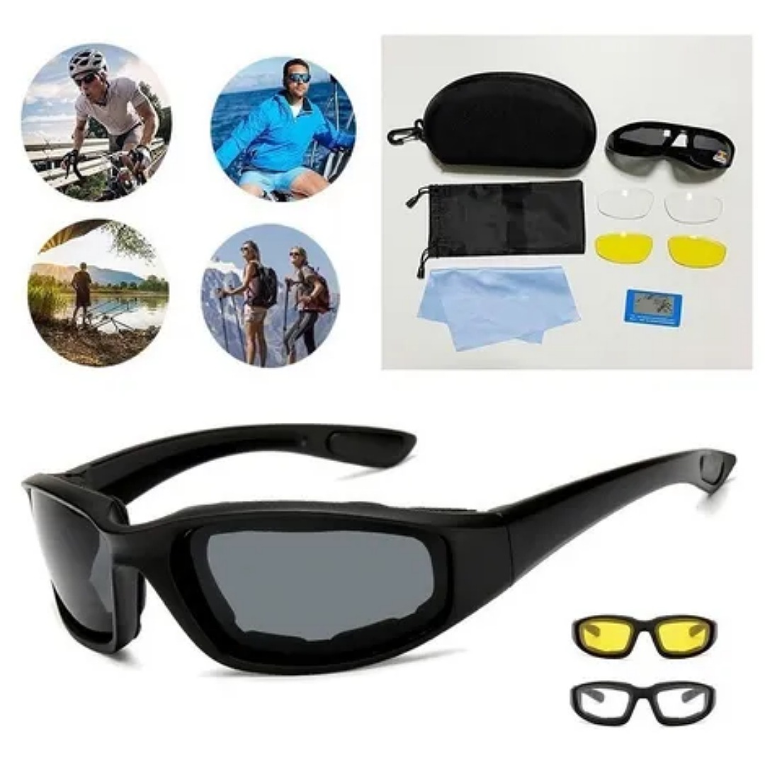 Gafas Tácticas Militares Motocicleta X7 Lentes 4mic