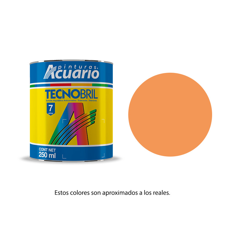 Pintura Esmalte Tecnobril Color Amarillo Cromo 250 Ml Acuario EV20602