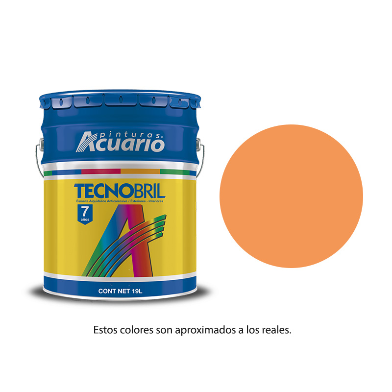 Pintura Esmalte Tecnobril Color Amarillo Cromo 19 Lt Acuario EV20690