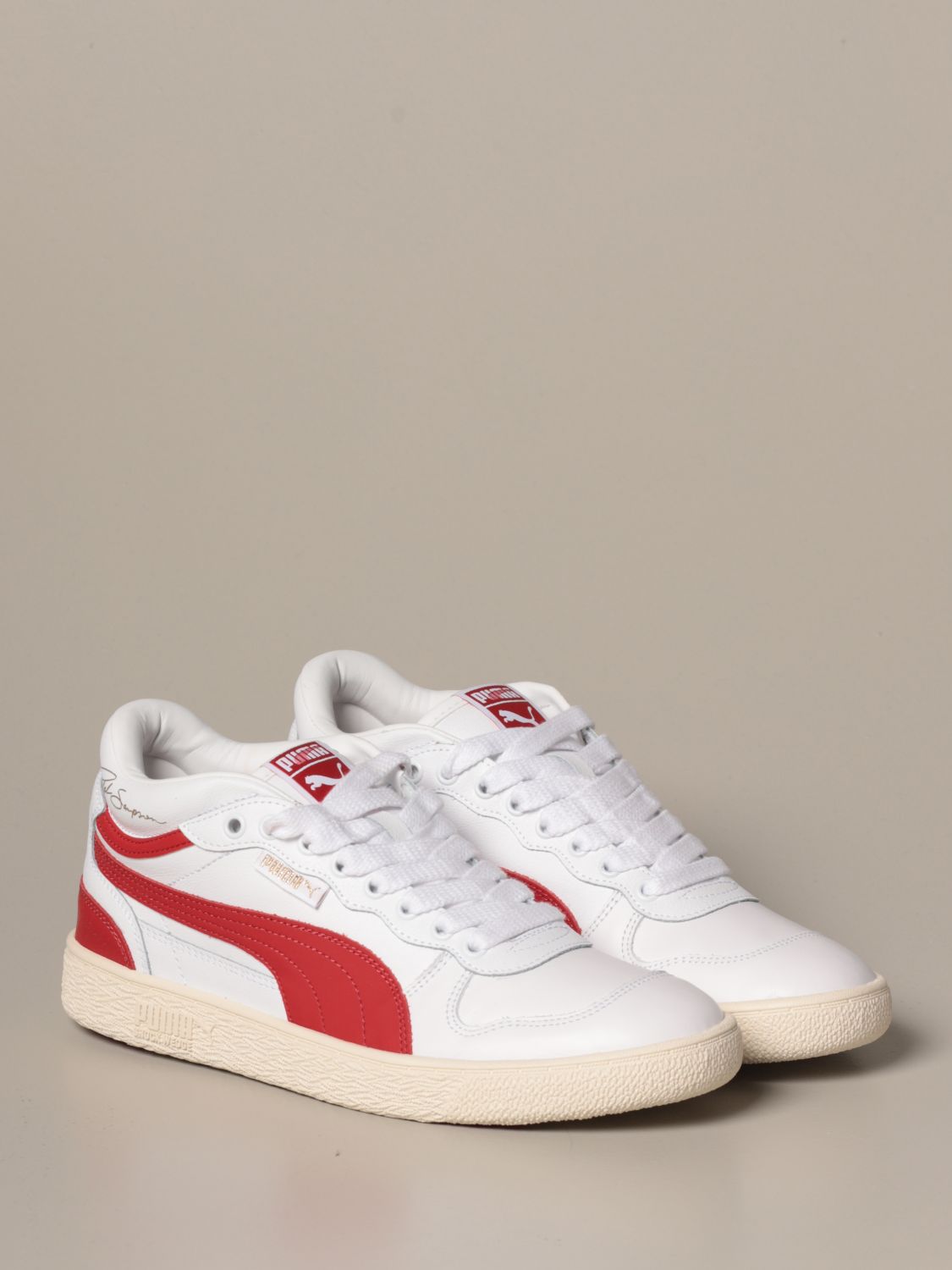 Tenis puma Ralph Sampson blanco-rojo de Hombre 371683 07 Original
