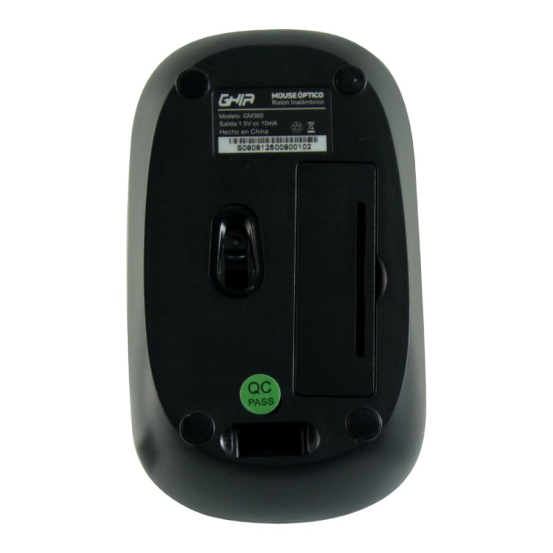 Mouse Inalambrico GM300NG Ghia Color Negro/Gris