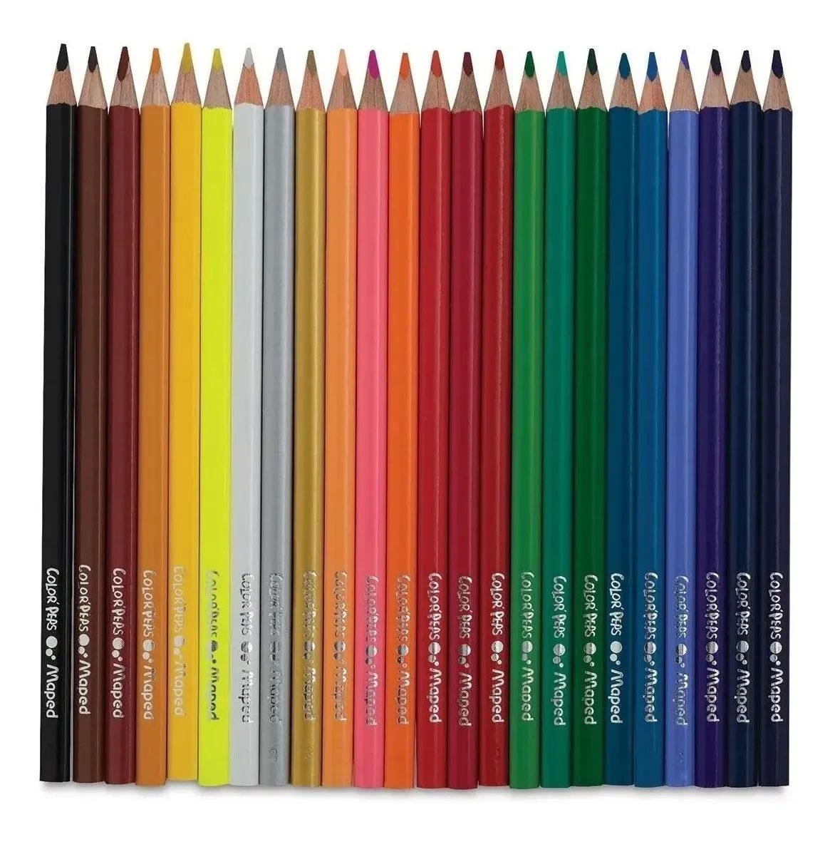 24 Lápices De Colores Maped Colorpeps Star Estuche De Metal 