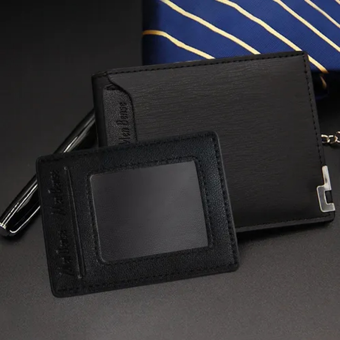 Cartera Caballero Billetera Para Hombre Cuero Con Monedero