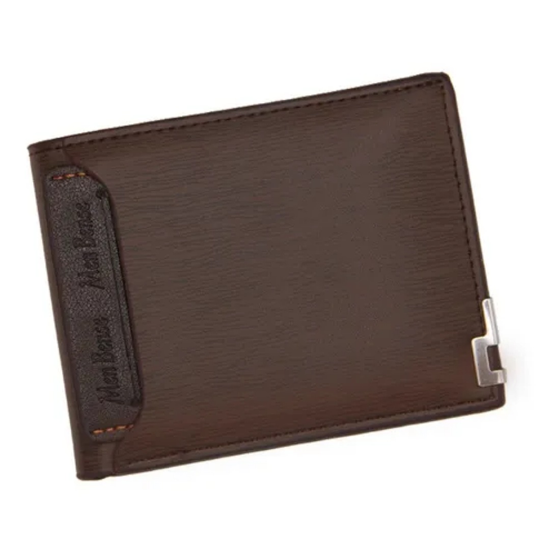 Cartera Caballero Billetera Para Hombre Cuero Con Monedero