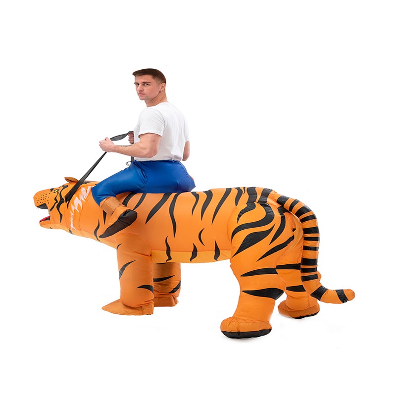 Disfraz Inflable tipo Montar Tigre  Halloween Adulto Unitalla Talla 12+ años