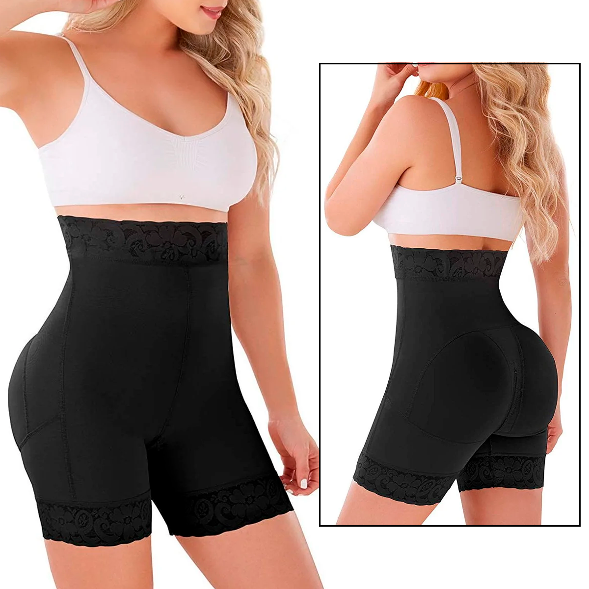 Panty Faja Short con Control Abdominal y Moldeadora, Fajas Colombianas Short Levanta Glúteos, Faja Colombiana Short Realce Natural