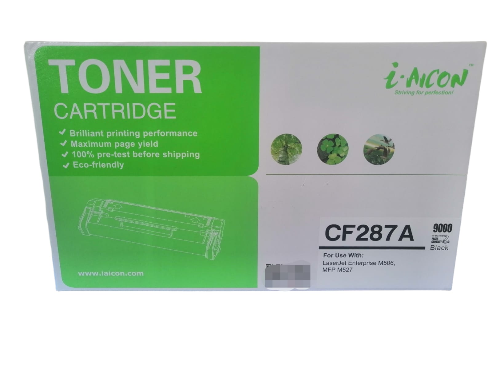 87A CF287A - Cartucho De Tóner De Repuesto Para HP 87A Negro Para Impresora HP Laserjet Enterprise M506 M506dn M506n M506x M501n M501dn M527f M527dn M527dn M527z (negro, 2 Unidades