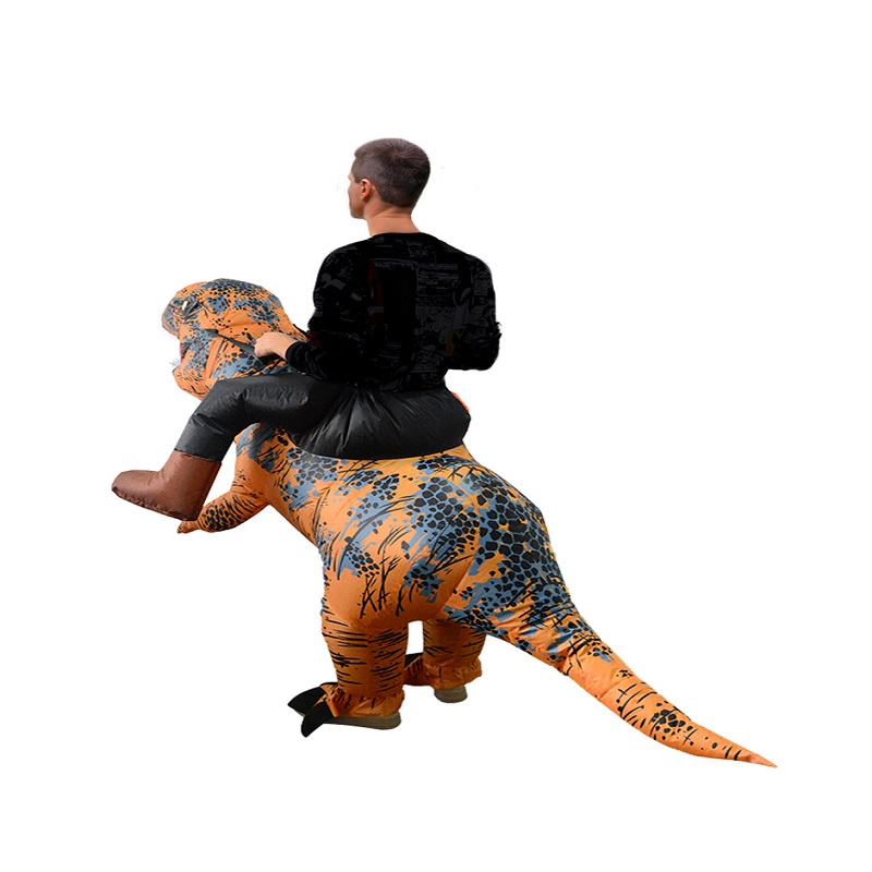 Disfraz Inflable tipo Montar Dinosaurio velociraptor Halloween Adulto Unitalla Talla 12+ años