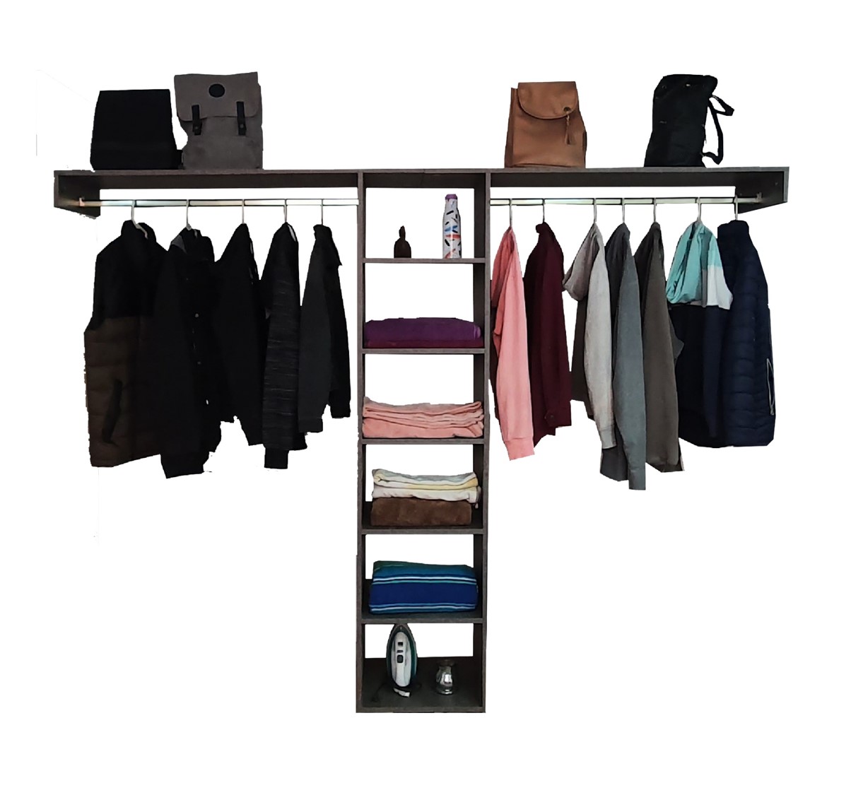 Closet Ropero Organizador Moderno Minimalista Con Entrepaños