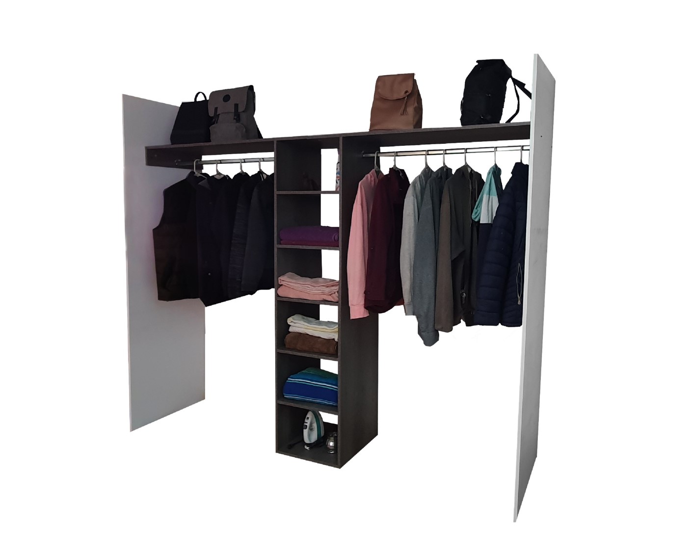 Closet Ropero Organizador Moderno Minimalista Con Entrepaños