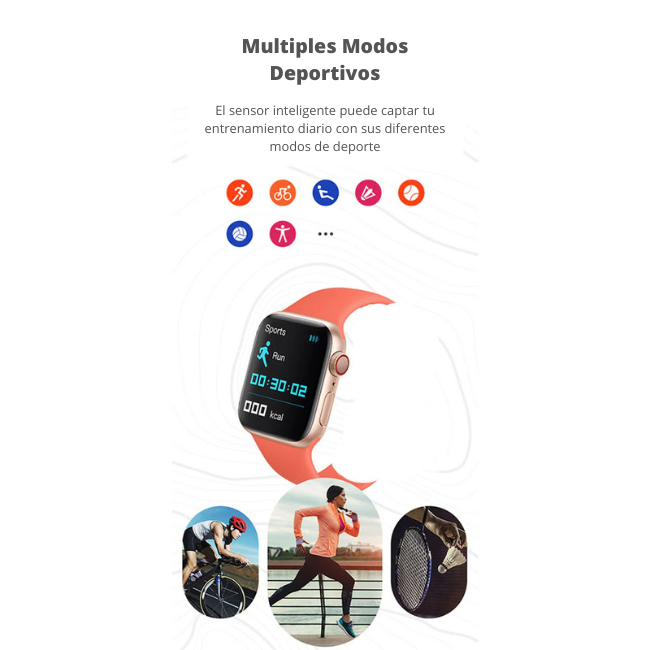 Reloj Inteligente Smartwatch i7 Pro Max S7, Con funcion GPS,Frecuencia Cardiaca, Oxigenacion, Hombre Mujer