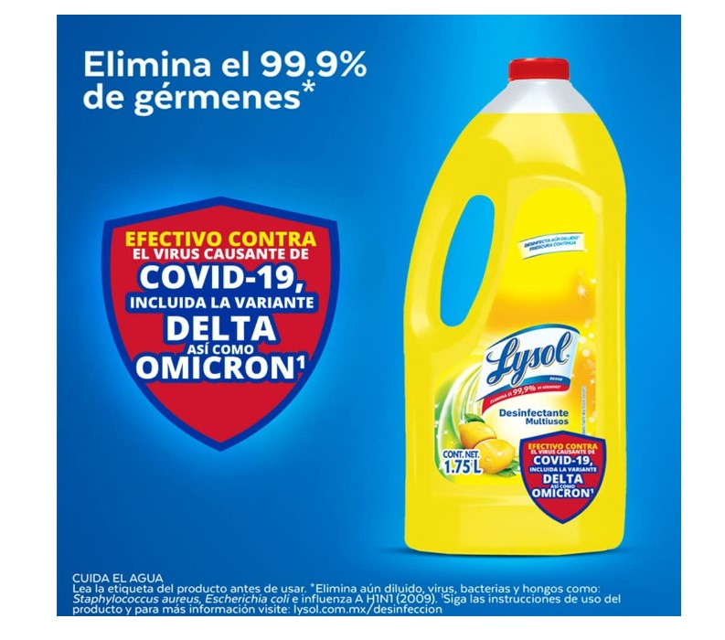 Lysol Limpiador Desinfectante Multiusos, Aroma Citrus 1.75L