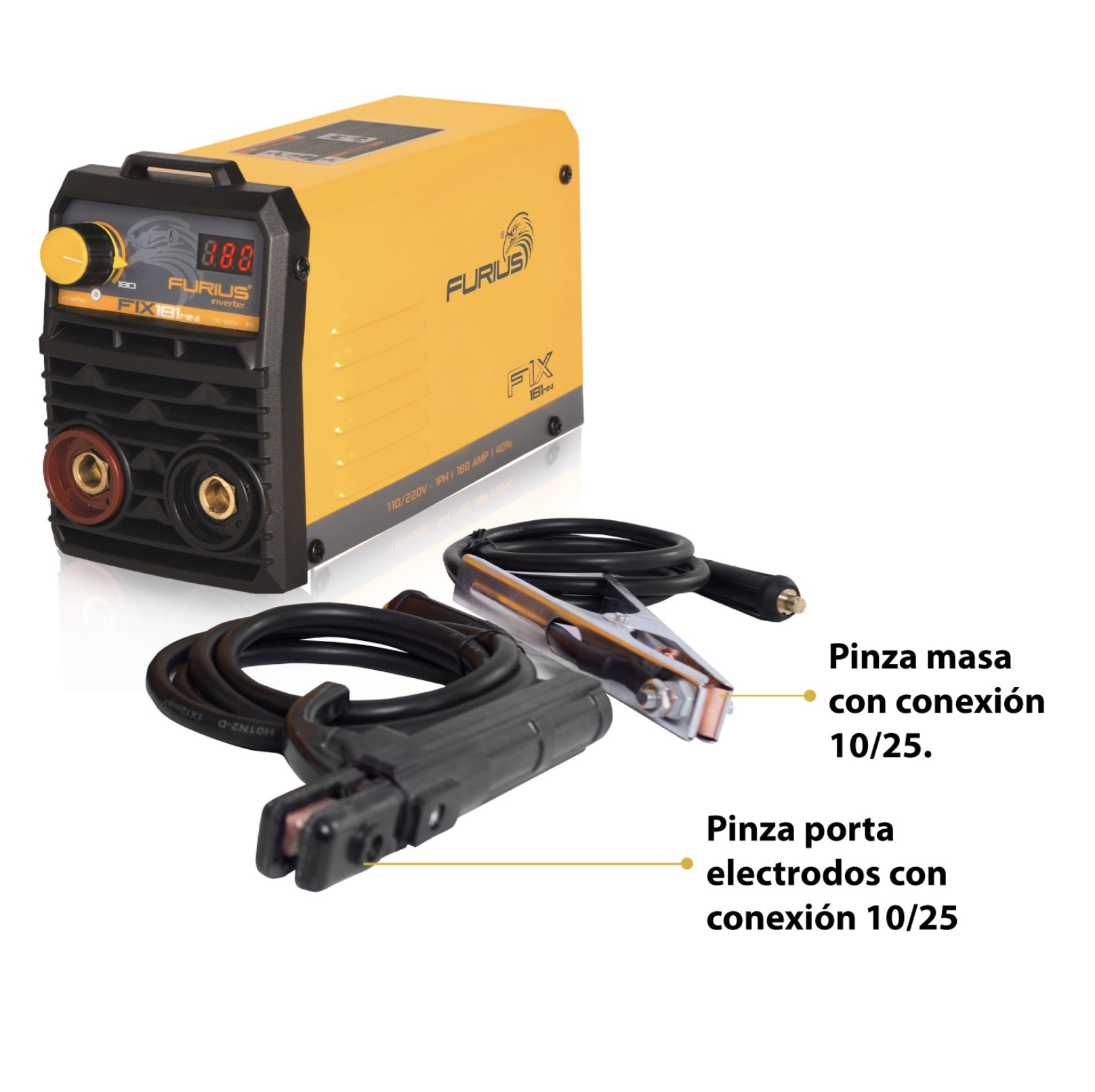 Soldadora inversor mini 180AMP 110/220V FIX 181 FURIUS 