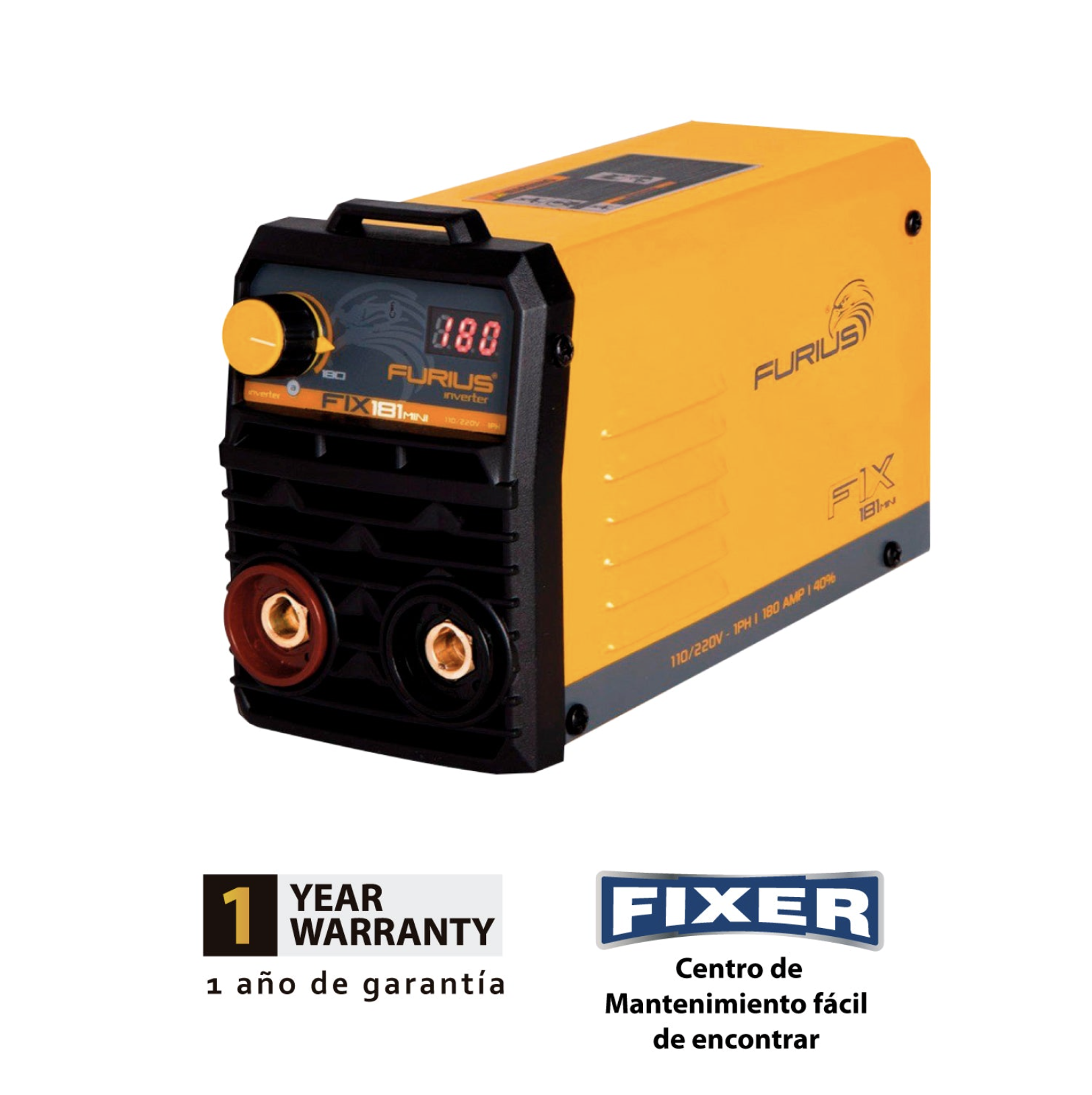 Soldadora inversor mini 180AMP 110/220V FIX 181 FURIUS 