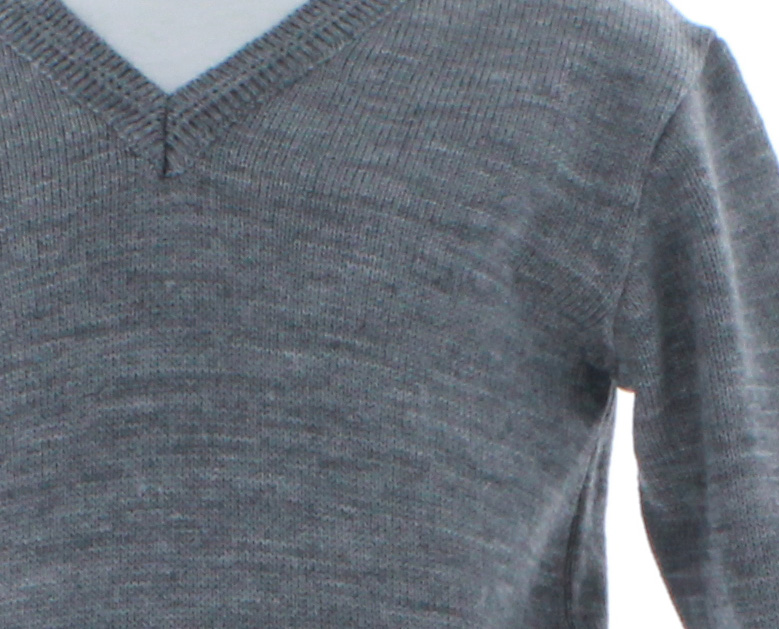 Sueter Niño Liso Algodón Gris  Cuello V 2972 1 a 16 Años