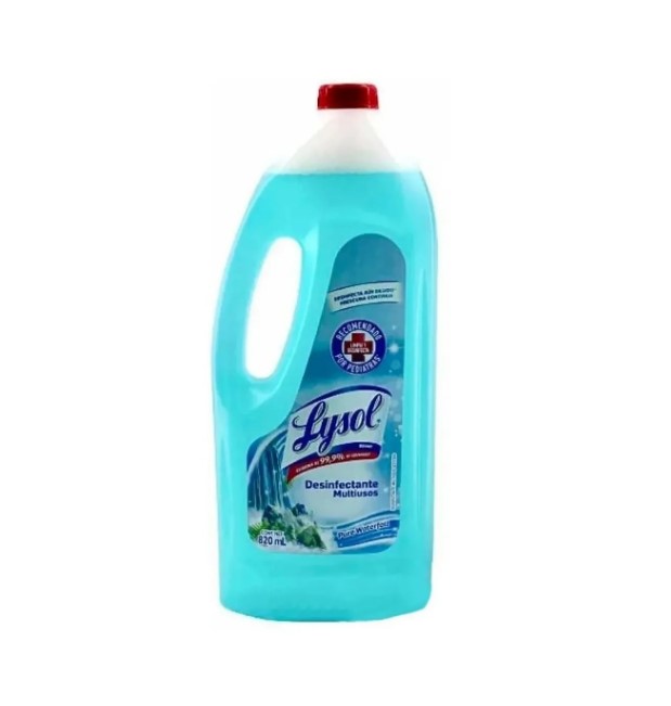Limpiador Lysol Sanitizante Desinfectante 820 ml Pure Waterfall
