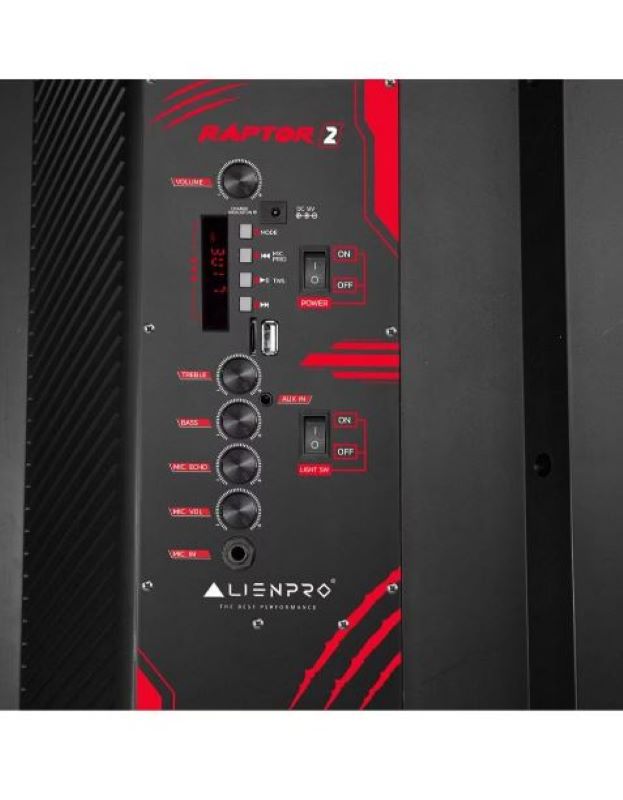 Bafle Amplificado Alienpro Raptor 2 Recargable y conexión Bluetooth