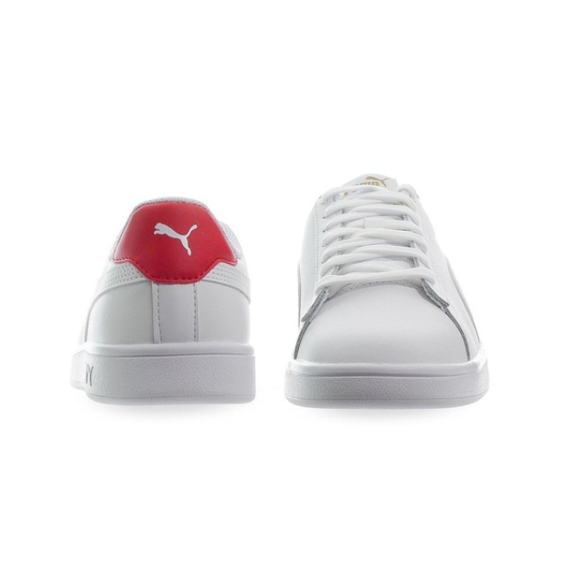 Tenis Puma Smash V2 blanco-rojo/hombre 365215 17