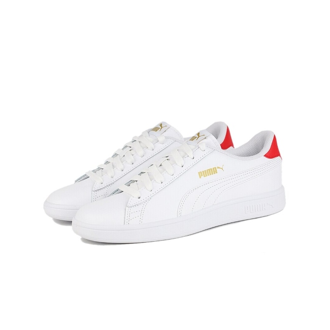 Tenis Puma Smash V2 blanco-rojo/hombre 365215 17
