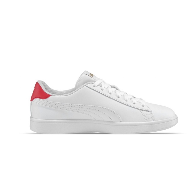 Tenis Puma Smash V2 blanco-rojo/hombre 365215 17
