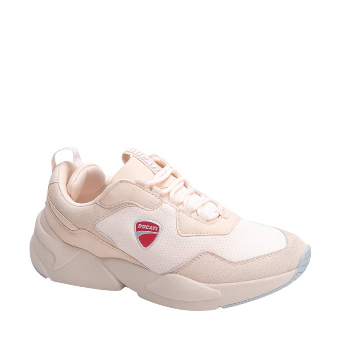 Tenis casual urbano choclo Ducati para mujer, color nude, mod. 1005225