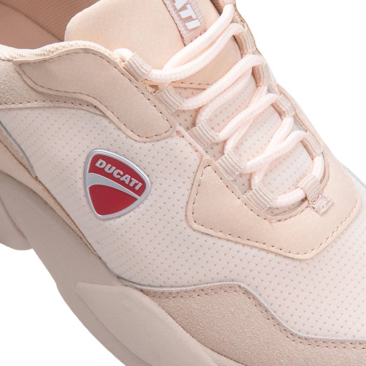 Tenis casual urbano choclo Ducati para mujer, color nude, mod. 1005225