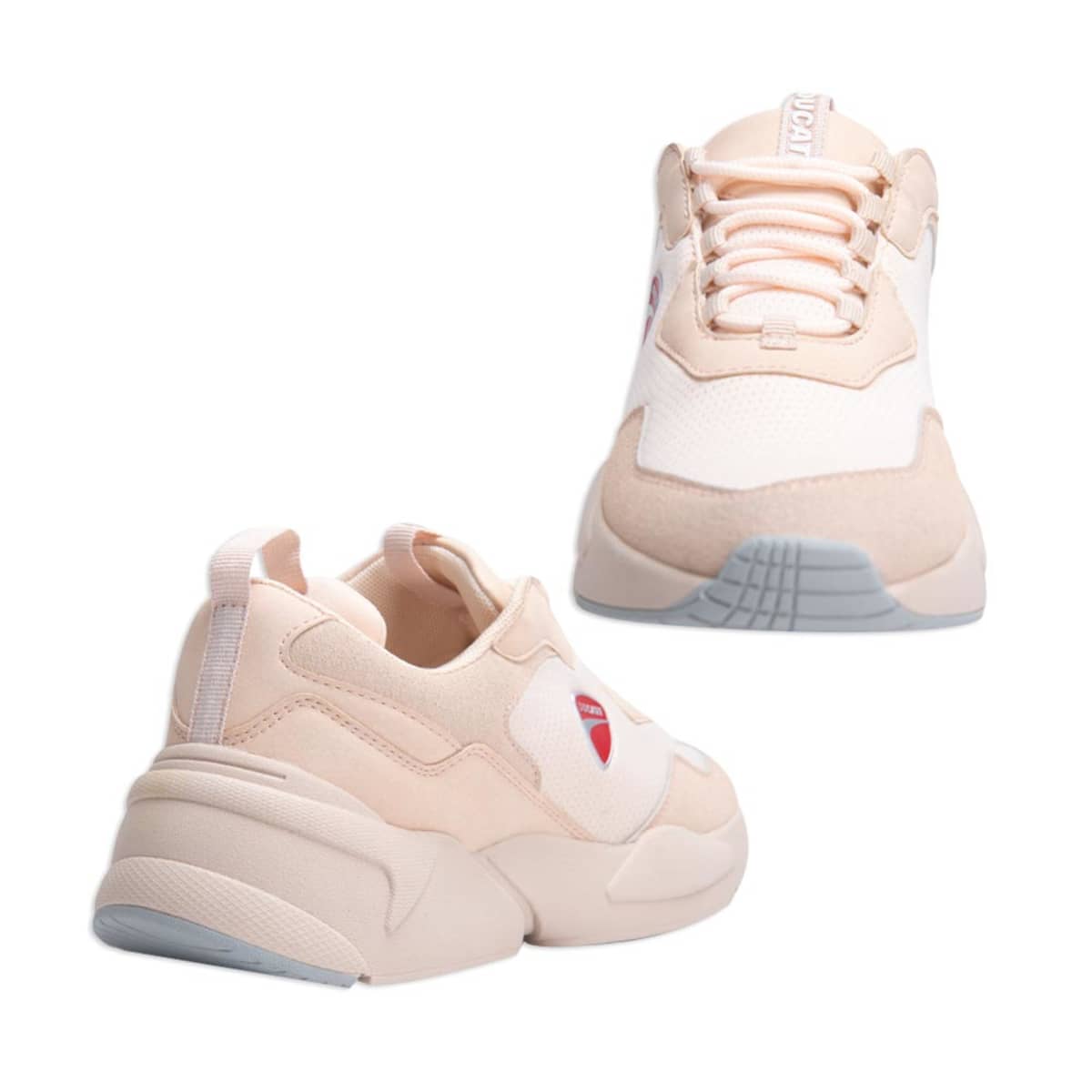 Tenis casual urbano choclo Ducati para mujer, color nude, mod. 1005225