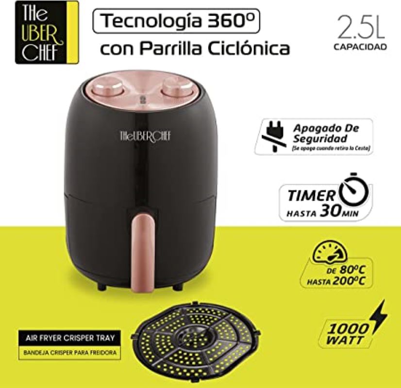 Freidora de Aire TheUberChef CHEF-500 2.5 Litros 