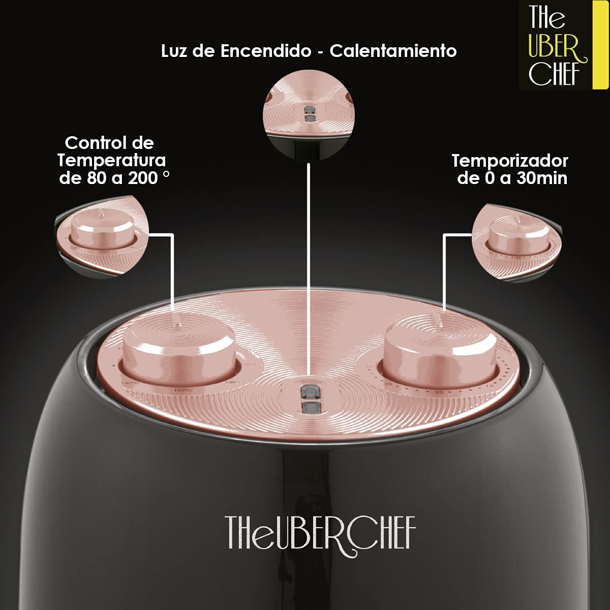 Freidora de Aire TheUberChef CHEF-500 2.5 Litros 