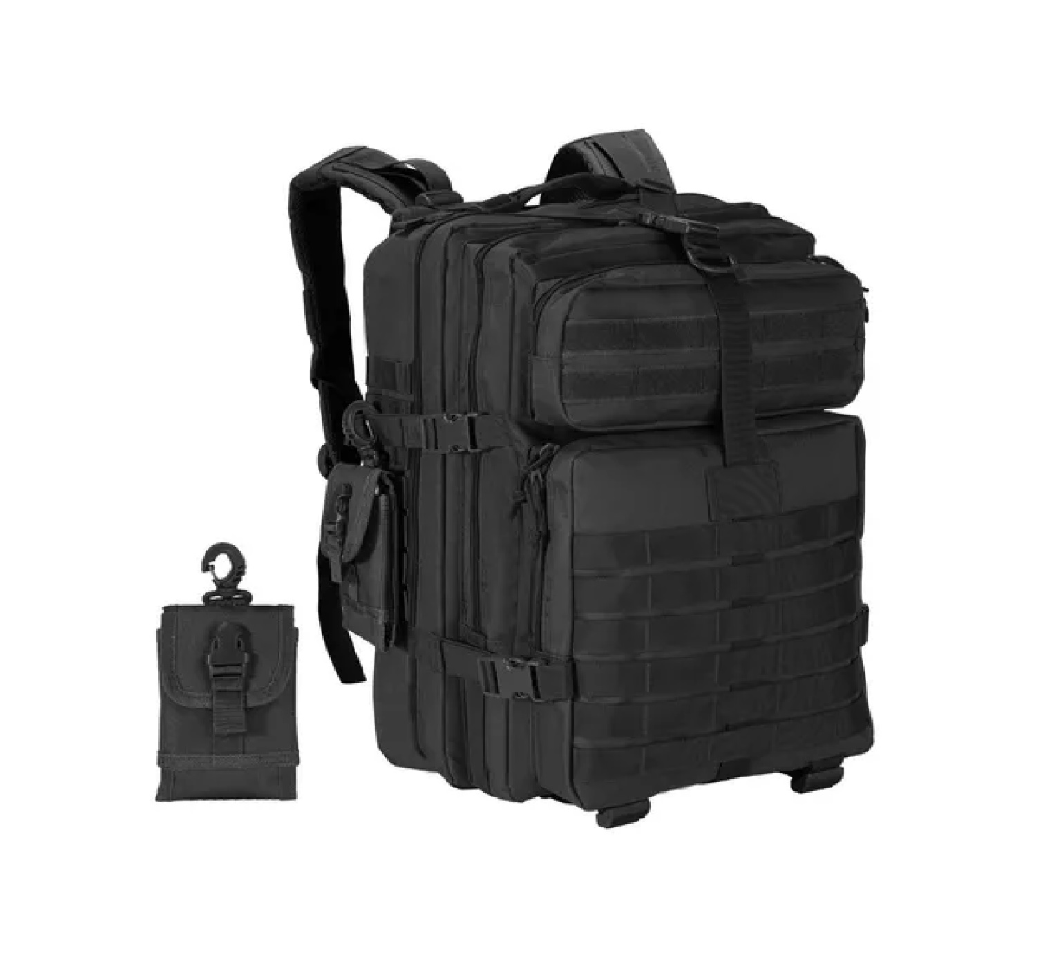 Mochila Tactica Militar 50l Montaña Resistente Negro