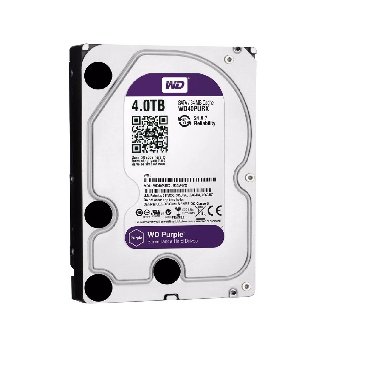 Disco Duro Interno Western Digital 4tb / Wd40purz / Purple
