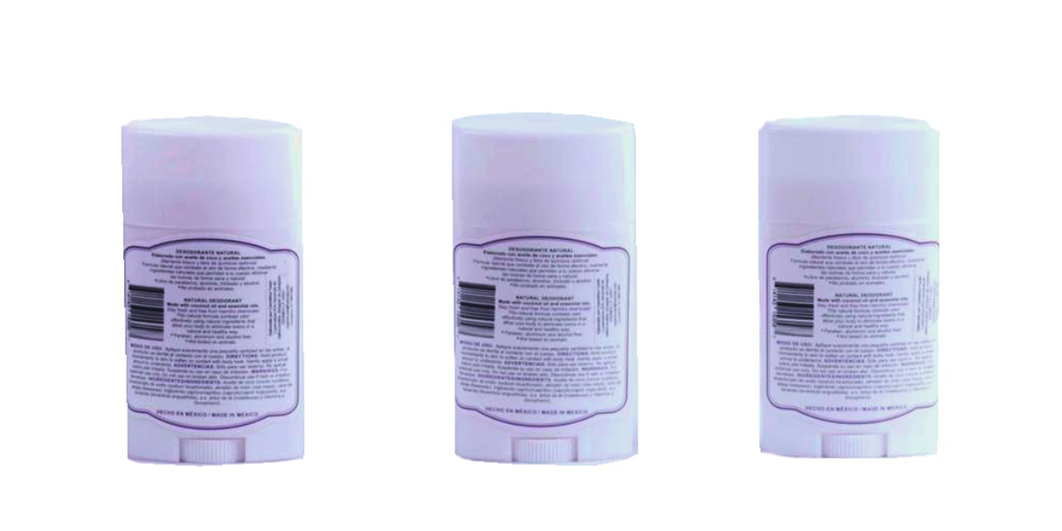 Desodorante natural Turati aroma Lavanda-árbol de té 3 piezas