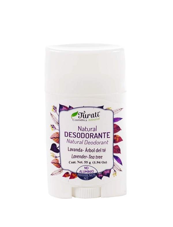 Desodorante natural Turati aroma Lavanda-árbol de té 3 piezas