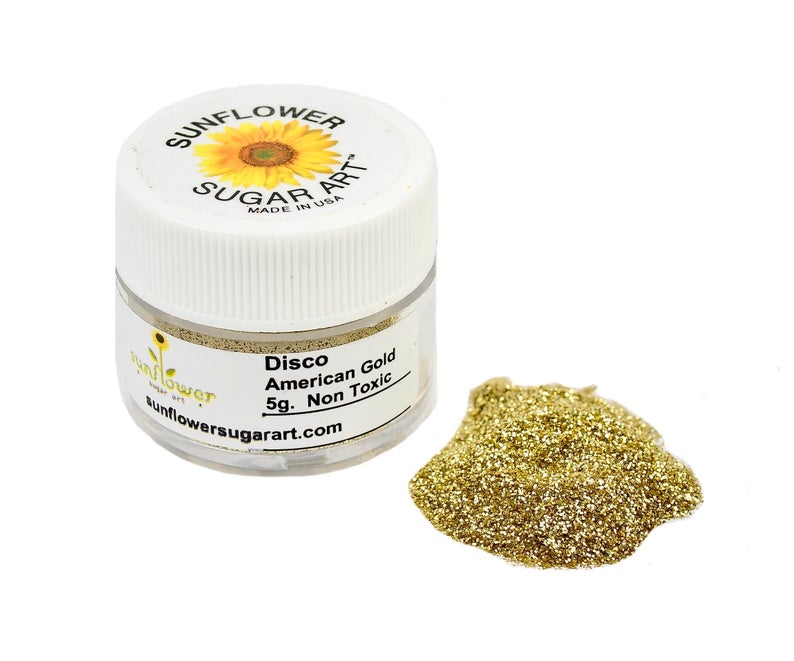 Sunflowers Brillantina Decoración Pastel Oro Americano D-020