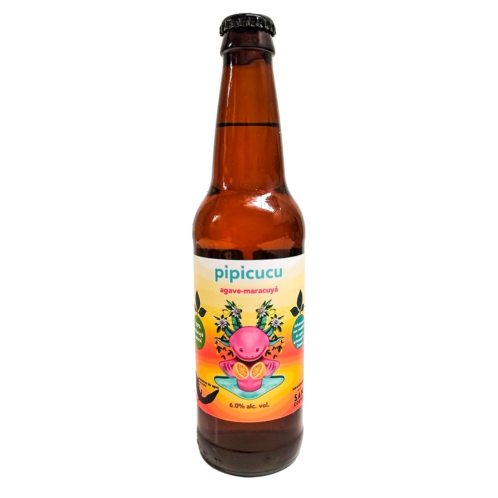 Six Pack Cerveza Monstruo de Agua Pipicucu Agave Maracuya