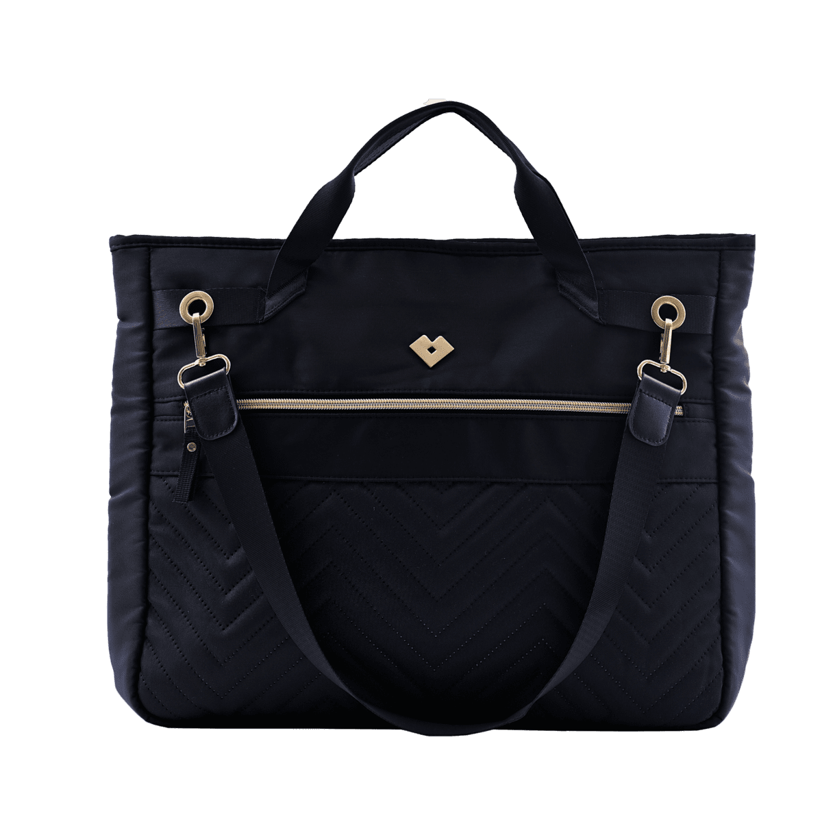 LuckyLy Bolsa para Laptop Mujer hasta 15.6 Pulgadas, Moderna con Múltiples Compartimentos, Modelo Lacy, Negro