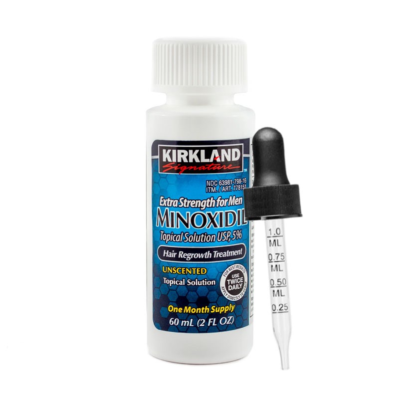 Minoxidil Kirkland 5% Solución Tópica 1 Mes De Tratamiento (1 frasco de 60ml) Incluye Aplicador