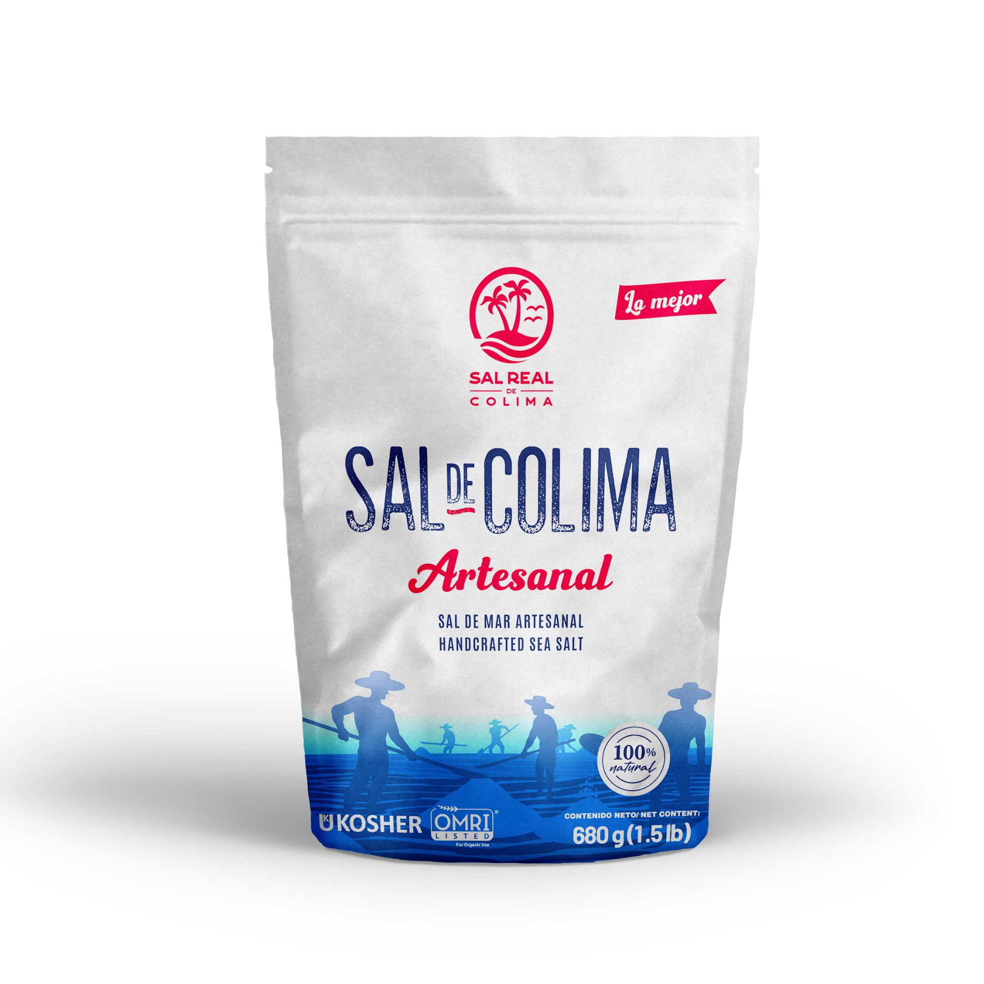 Sal de mar artesanal Sal Real de Colima ziploc 1.5 lb