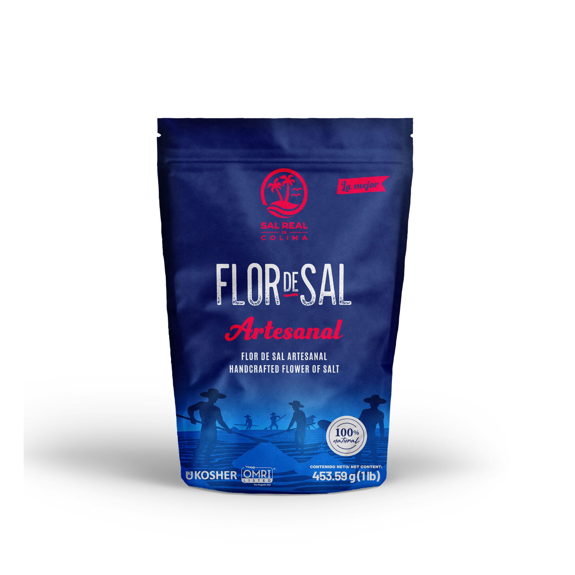 Flor de sal Sal Real de Colima ziploc 1 lb