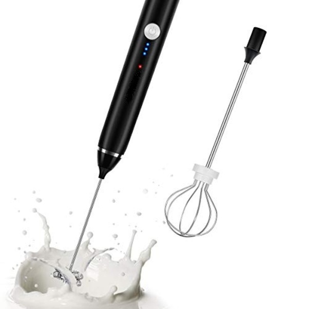 Mini batidor eléctrico doble para leche o café.