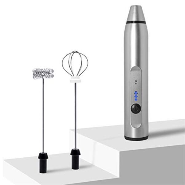 Mini batidor eléctrico doble para leche o café.