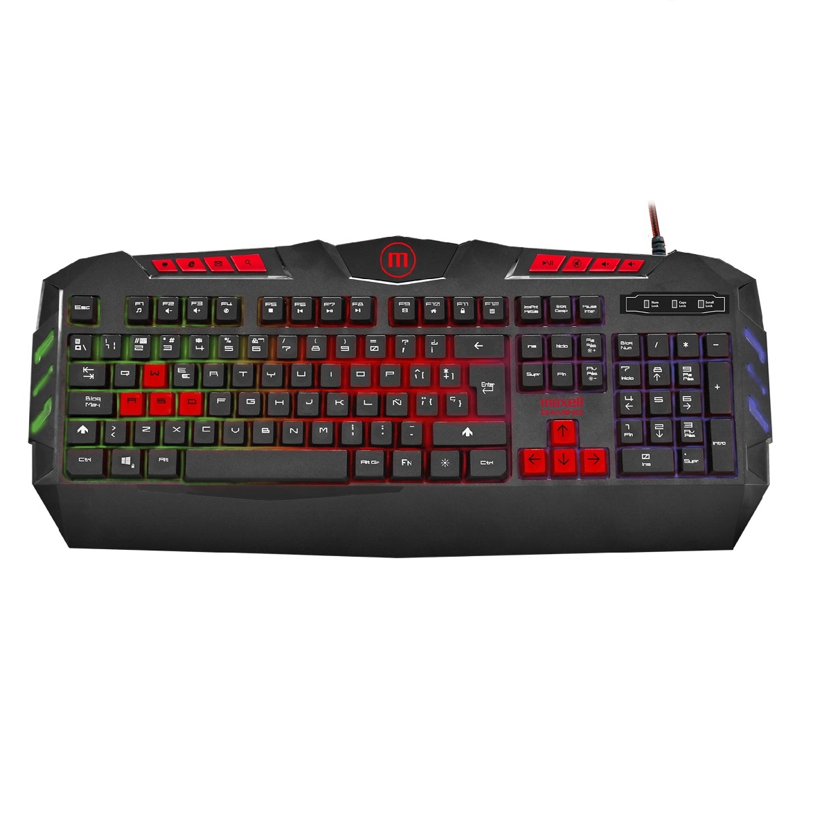 Teclado Maxell Gamer Iluminado / RGB / Teclado Gaming / 347835