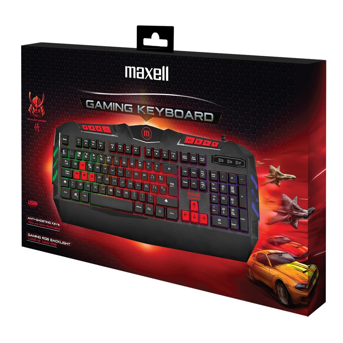 Teclado Maxell Gamer Iluminado / RGB / Teclado Gaming / 347835