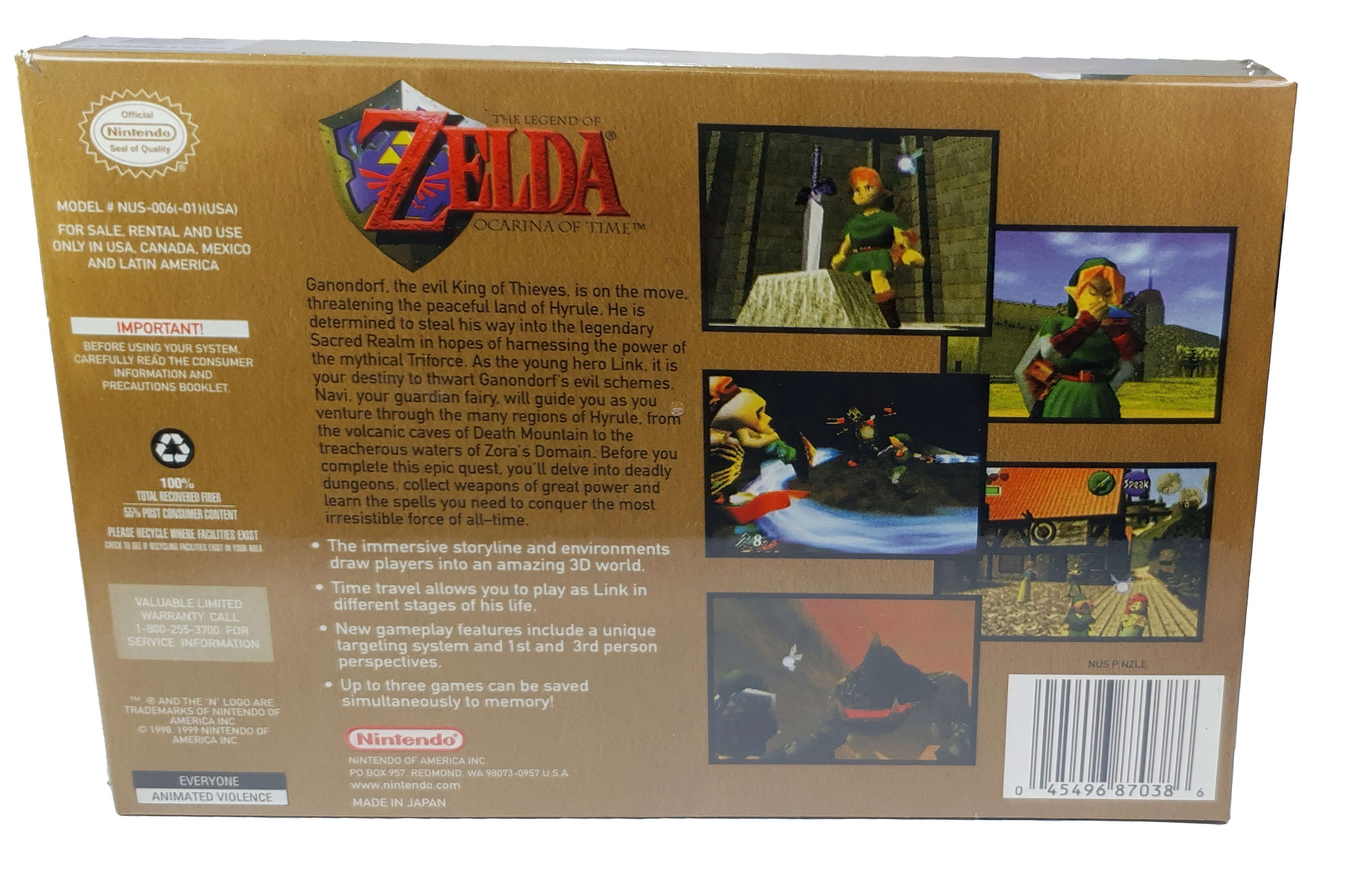 The Legend Of Zelda Ocarina Of Time Nintendo 64 Físico Caja