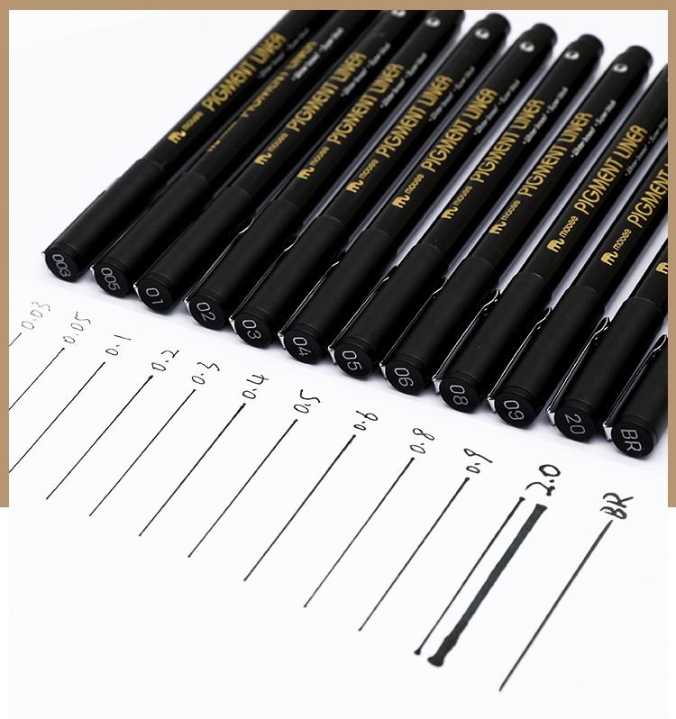 Estilógrafo Para Caligrafía Rotulador Fineliner Set De 12 Plumoteca