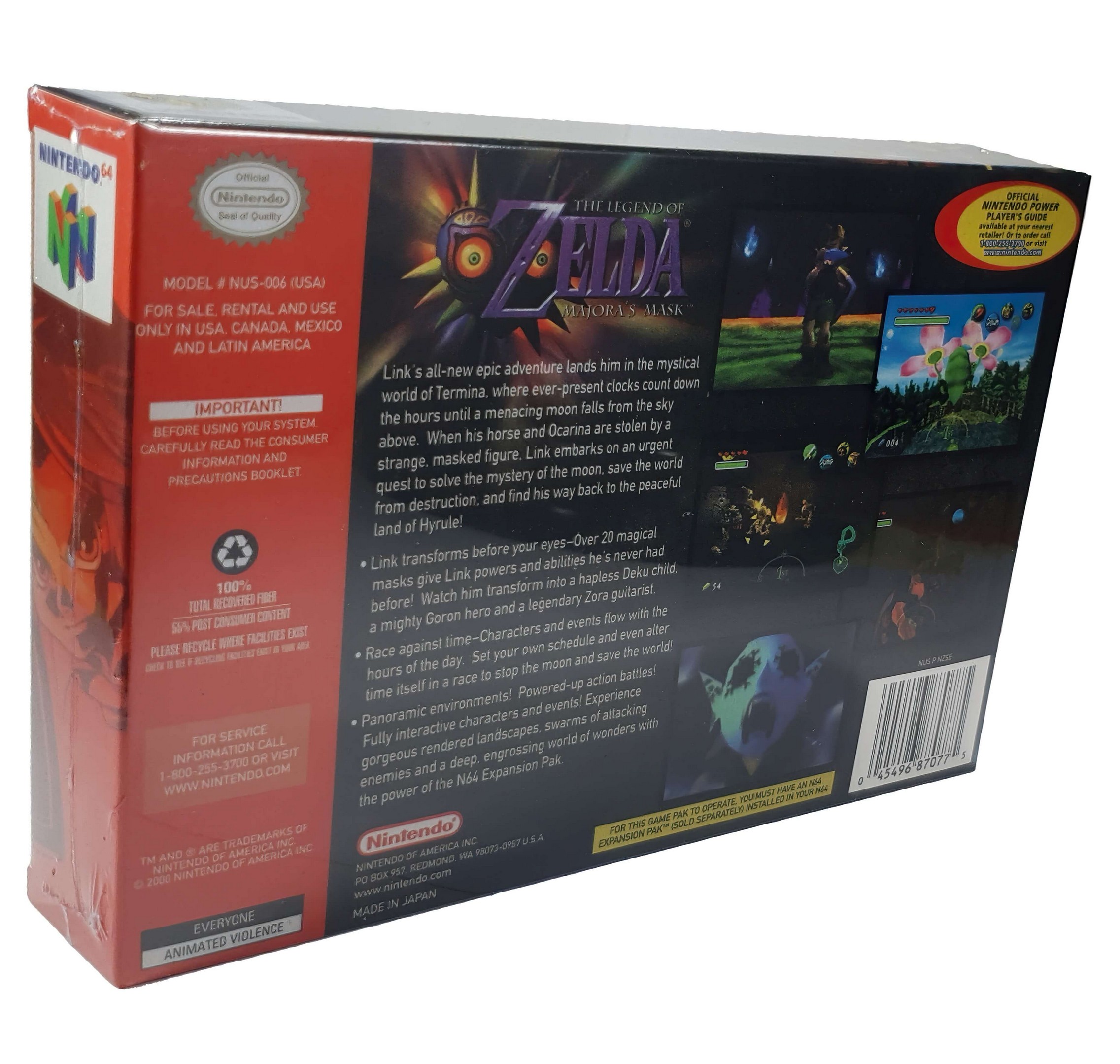 The Legend Of Zelda Majora's Mask Nintendo 64 Físico En Caja.