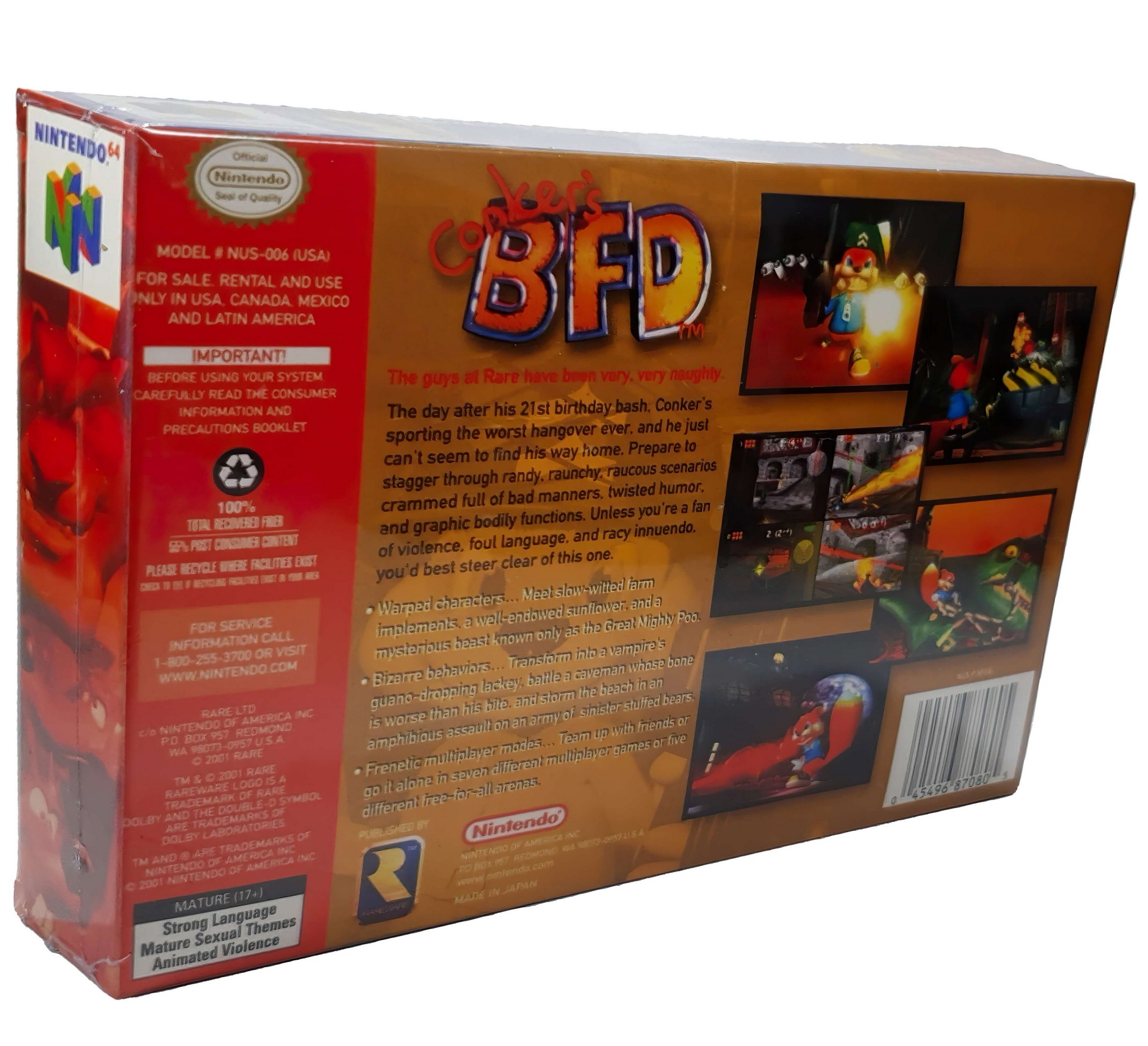 Conker's Bad Fur Day Nintendo 64 Físico En Caja